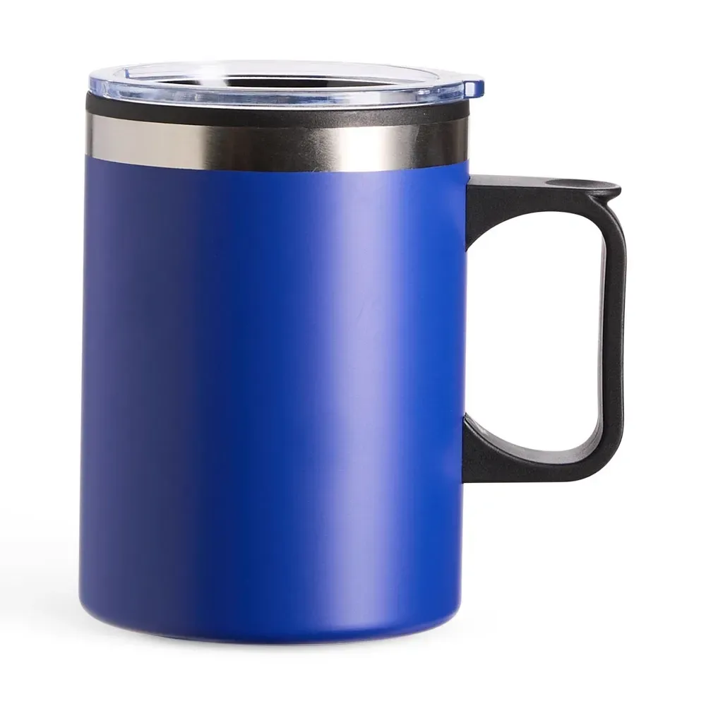 Caneca plástica 375ml azul personalizada