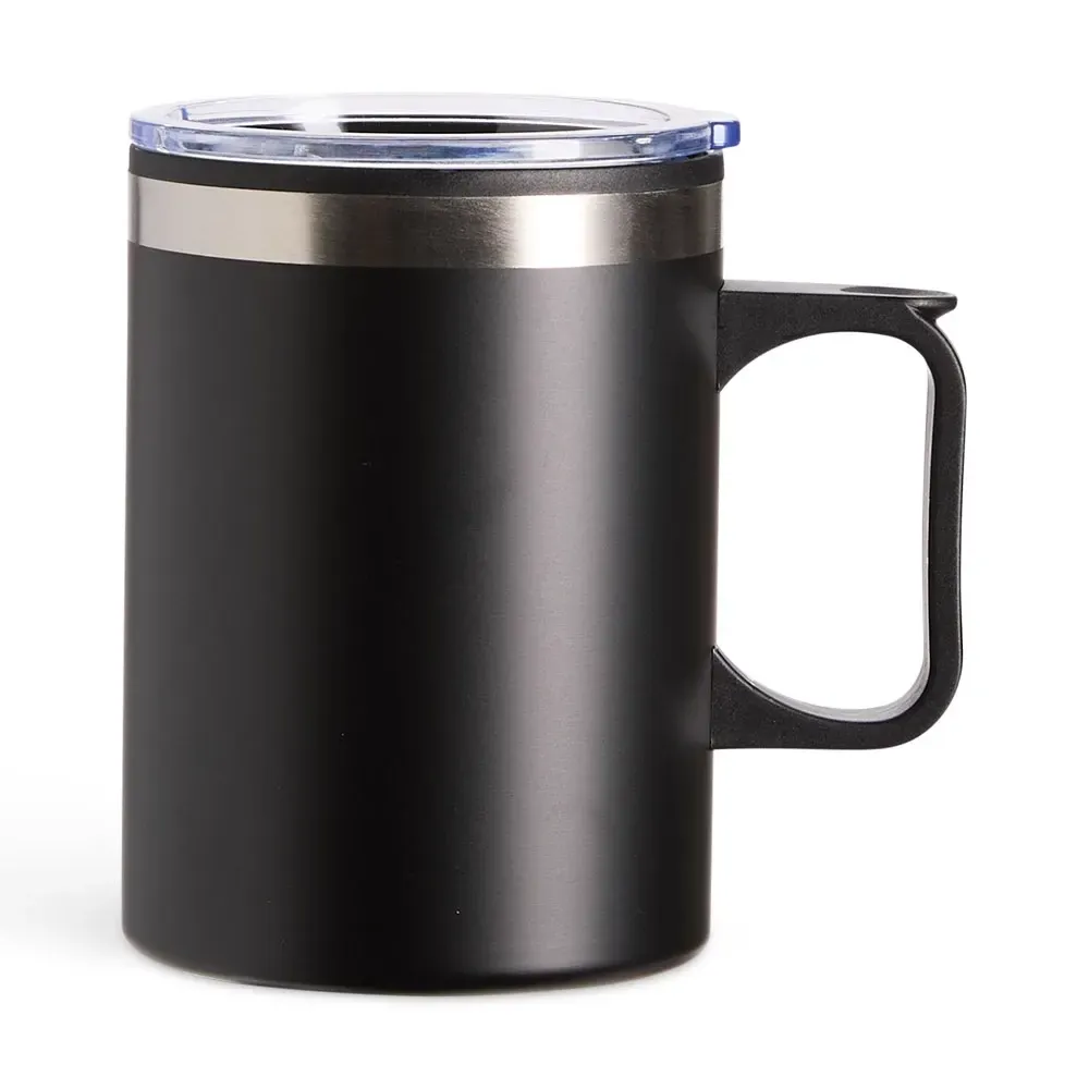 Caneca plástica 375ml preta personalizada