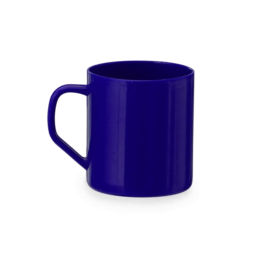Caneca plástica 400ml própria para micro-ondas azul personalizada
