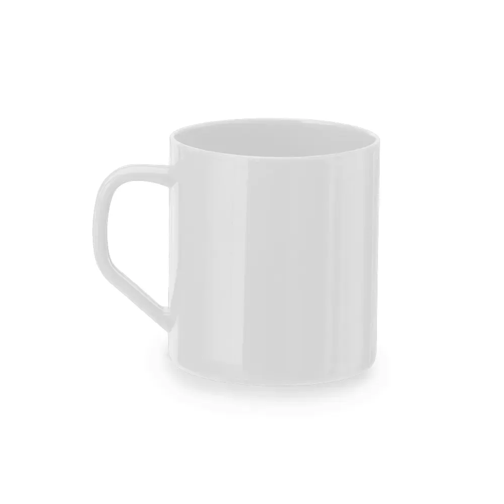 Caneca plástica 400ml própria para micro-ondas branca personalizada