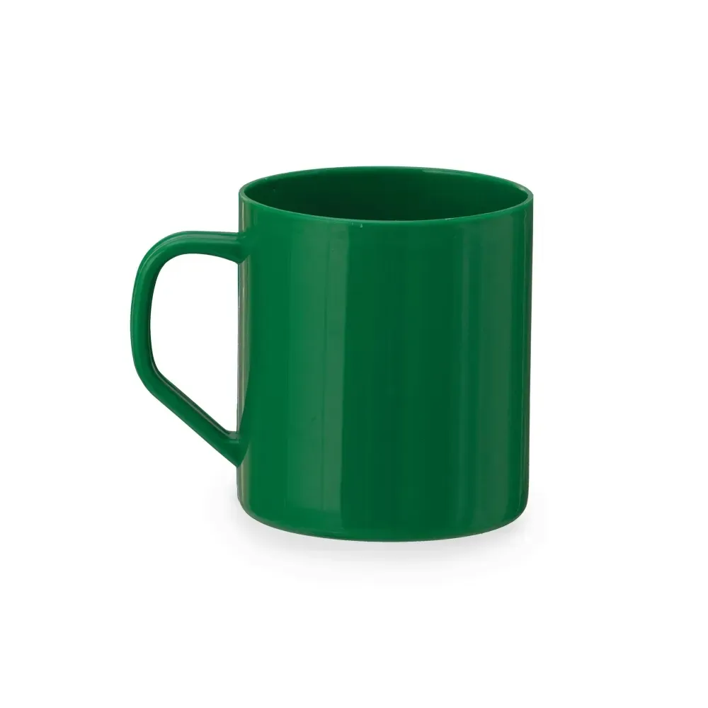 Caneca plástica 400ml própria para micro-ondas verde personalizada