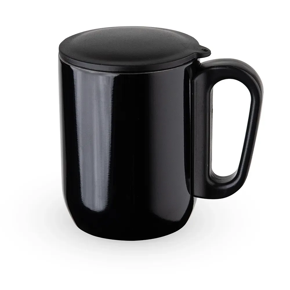 Caneca térmica inox 230ml base EVA preta personalizada