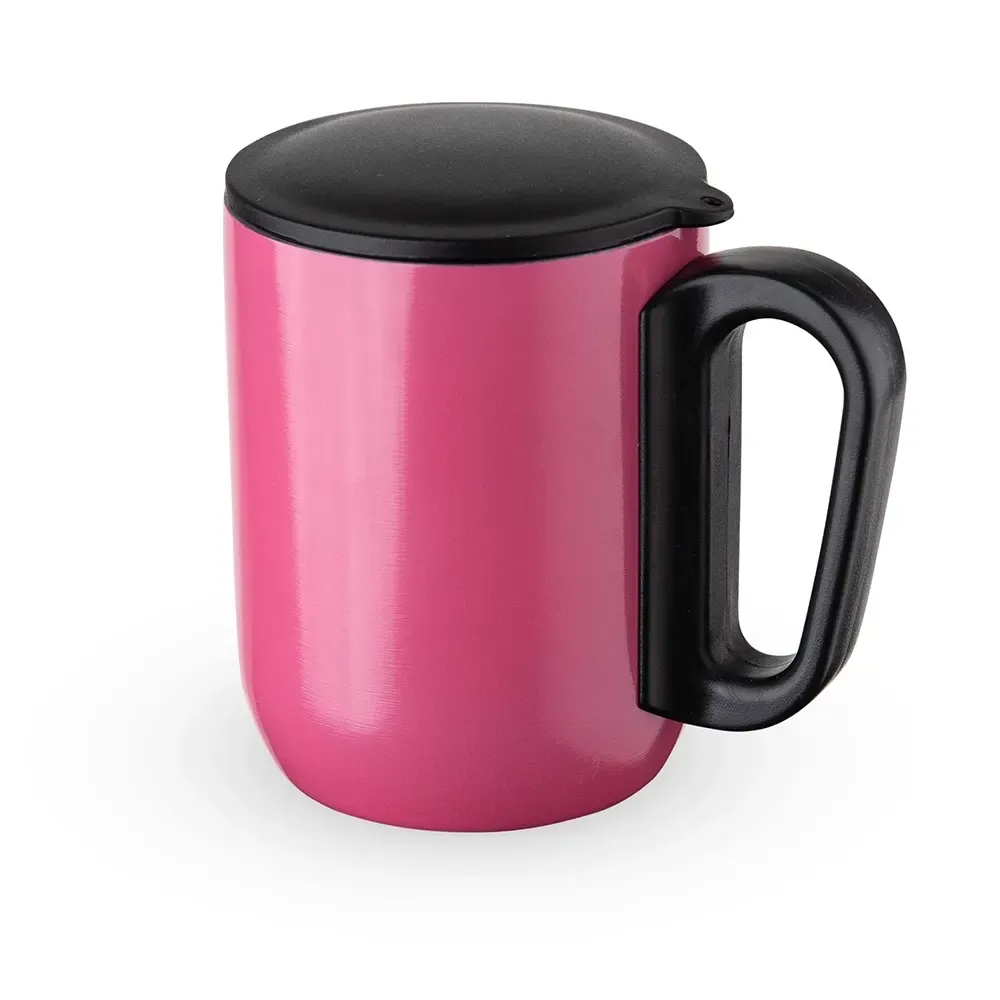 Caneca térmica inox 230ml base EVA rosa personalizada