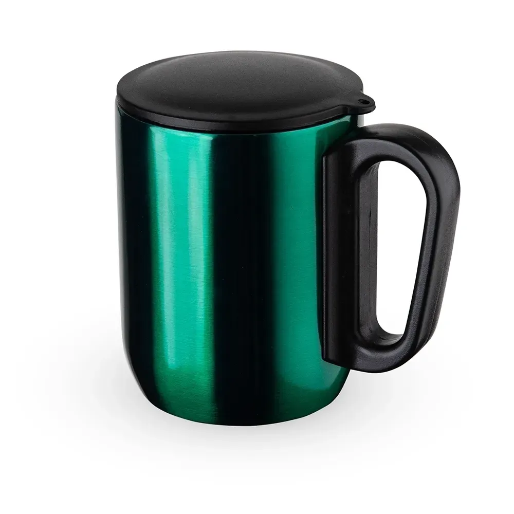 Caneca térmica inox 230ml base EVA verde personalizada