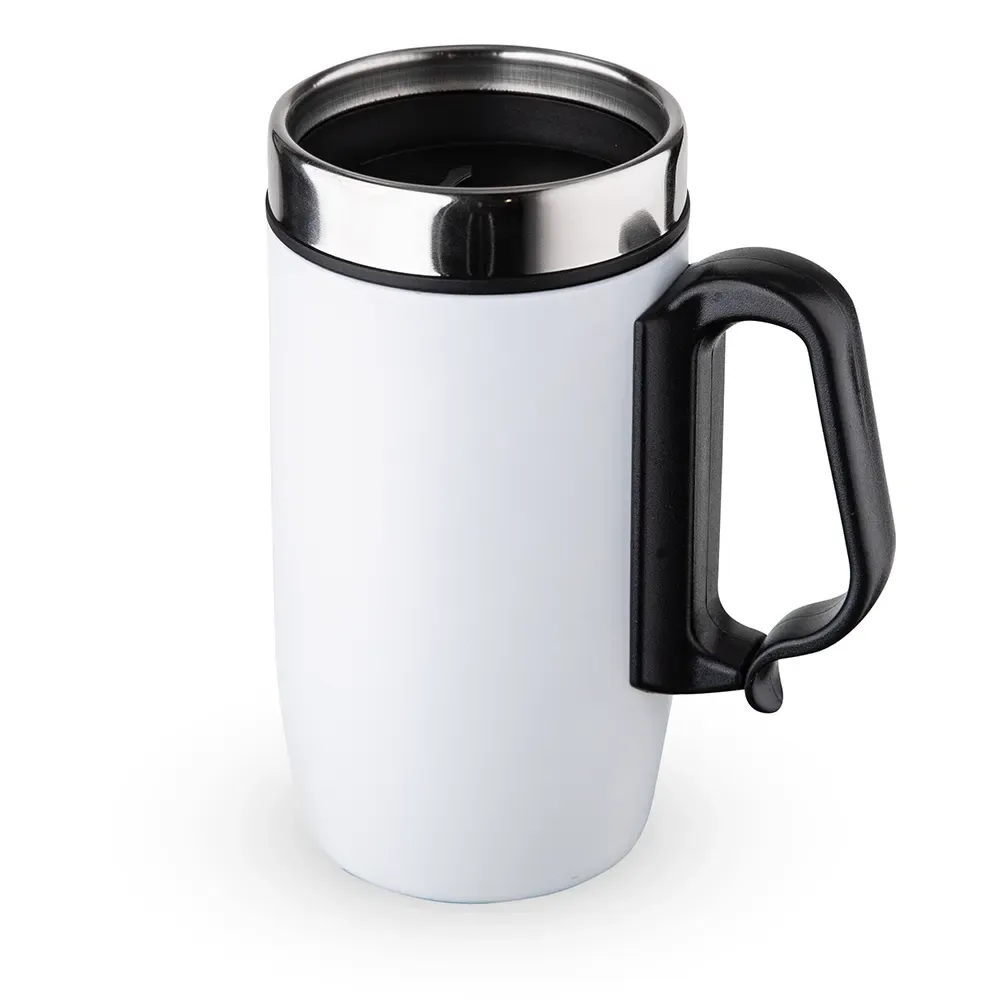 Caneca térmica inox 250ml base EVA branca personalizada