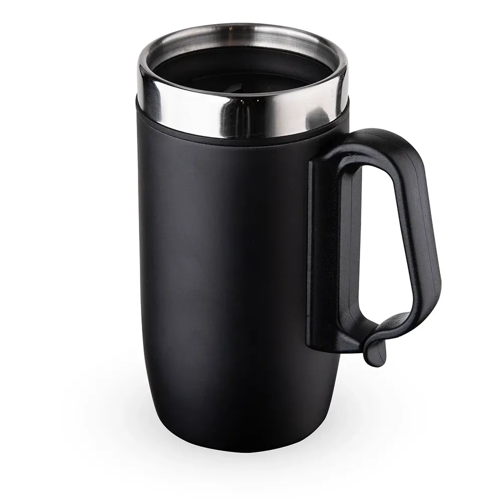 Caneca térmica inox 250ml base EVA preta personalizada
