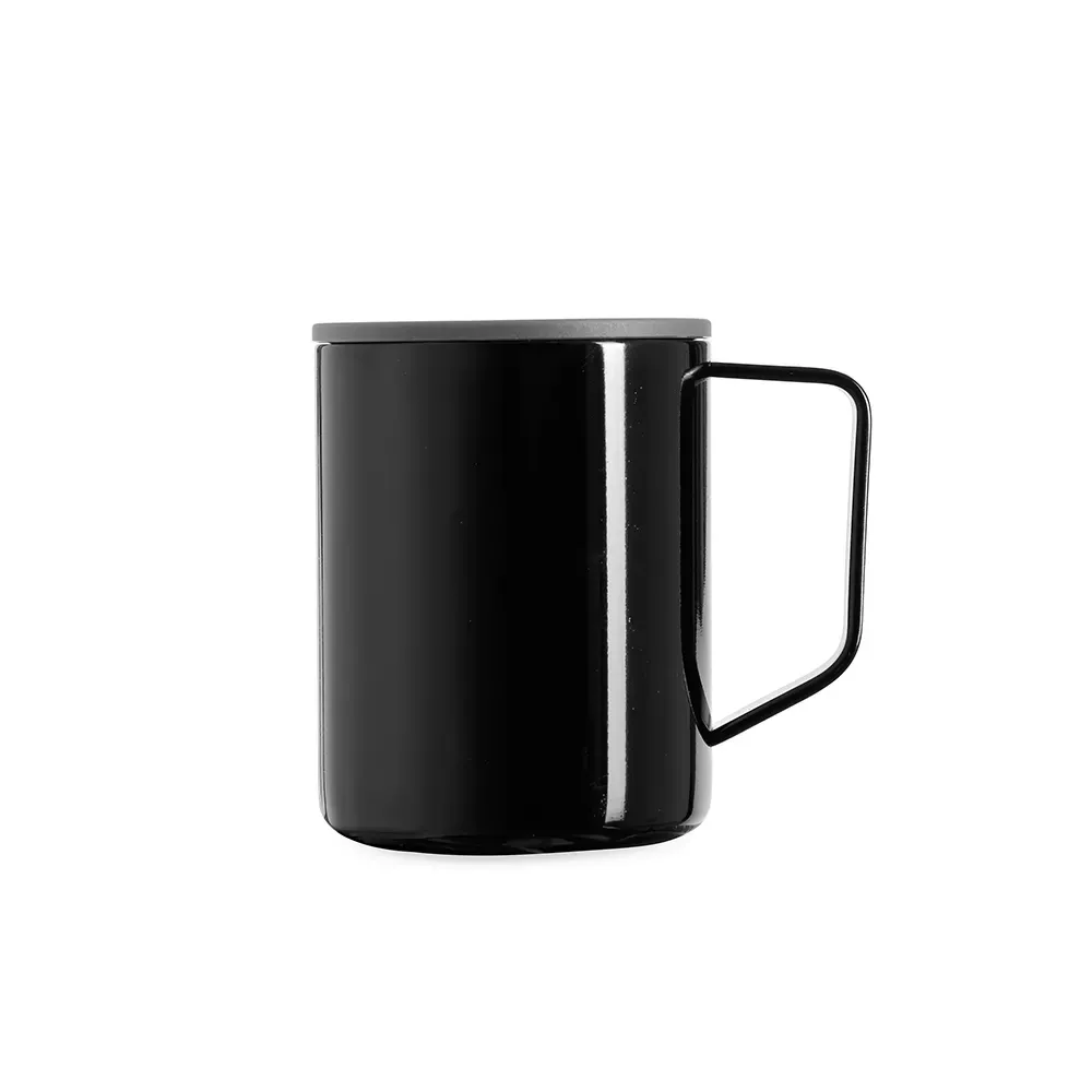 Caneca térmica inox 270ml, cor preto, personalizada