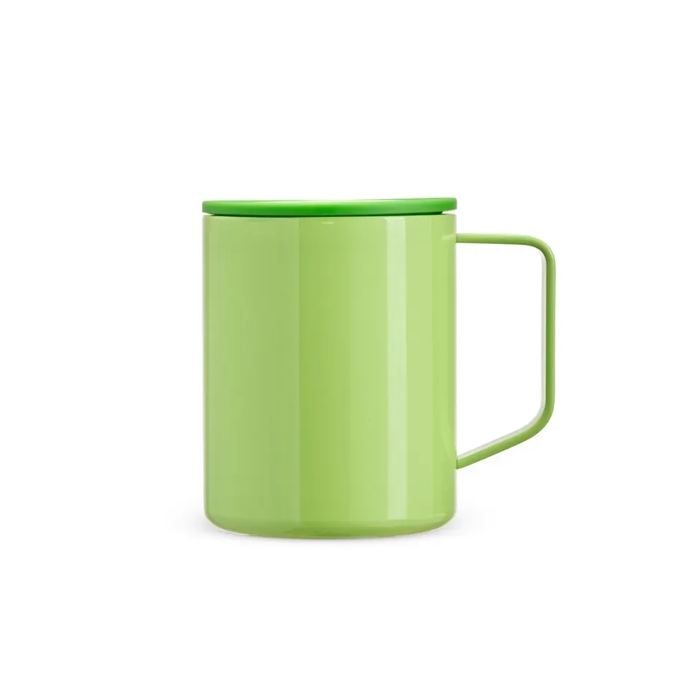 Caneca térmica inox 270ml, cor verde, personalizada