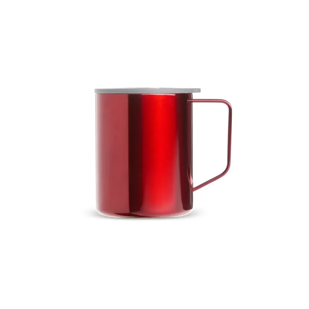 Caneca térmica inox 270ml, cor vermelho, personalizada