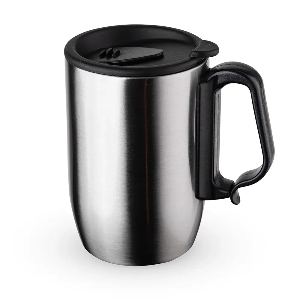 Caneca térmica inox 350ml base EVA cor inox personalizada