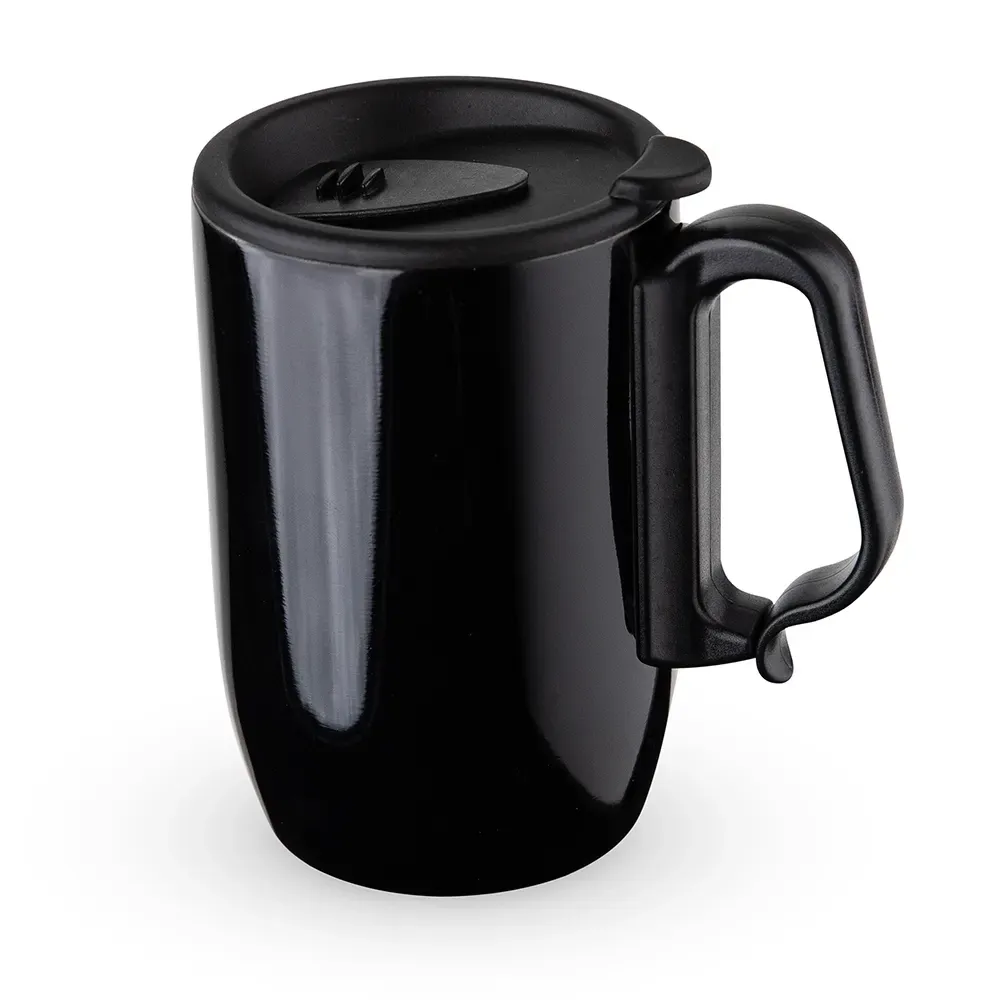 Caneca térmica inox 350ml base EVA preta personalizada