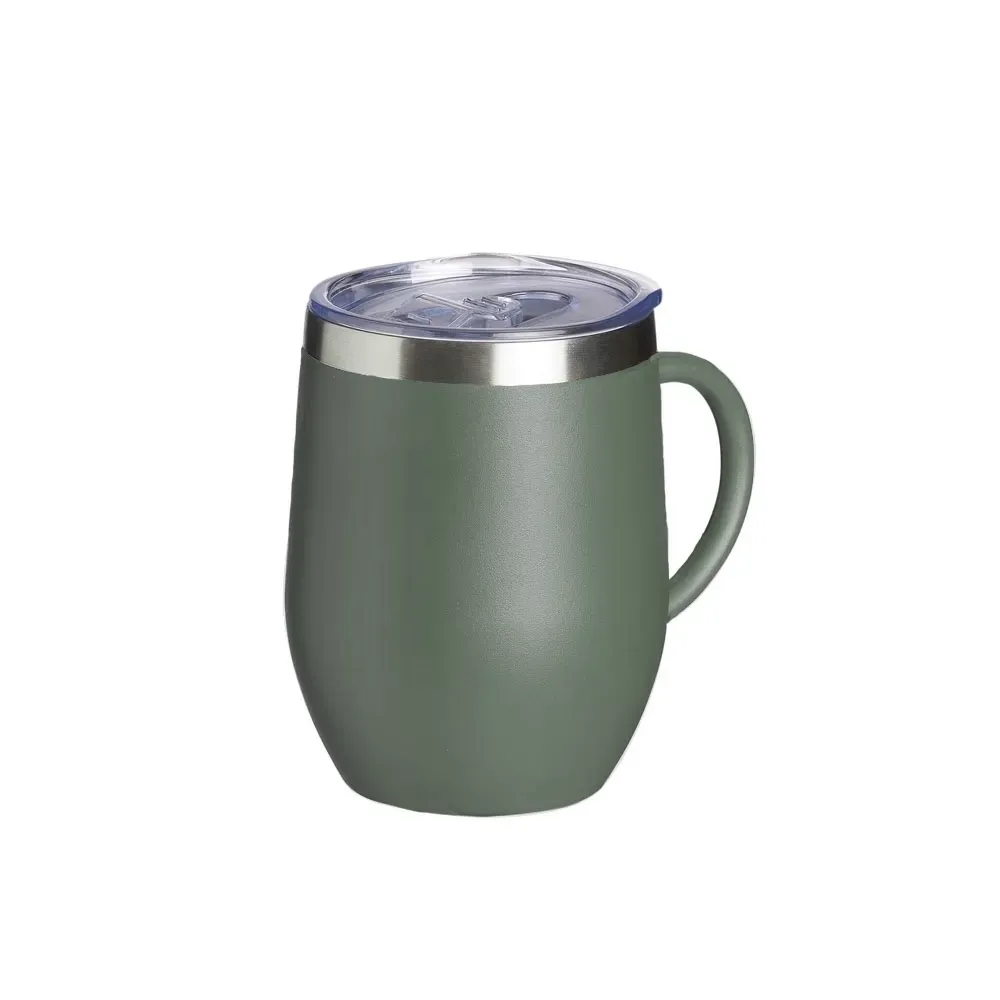 Caneca térmica inox 350ml livre de BPA verde personalizada
