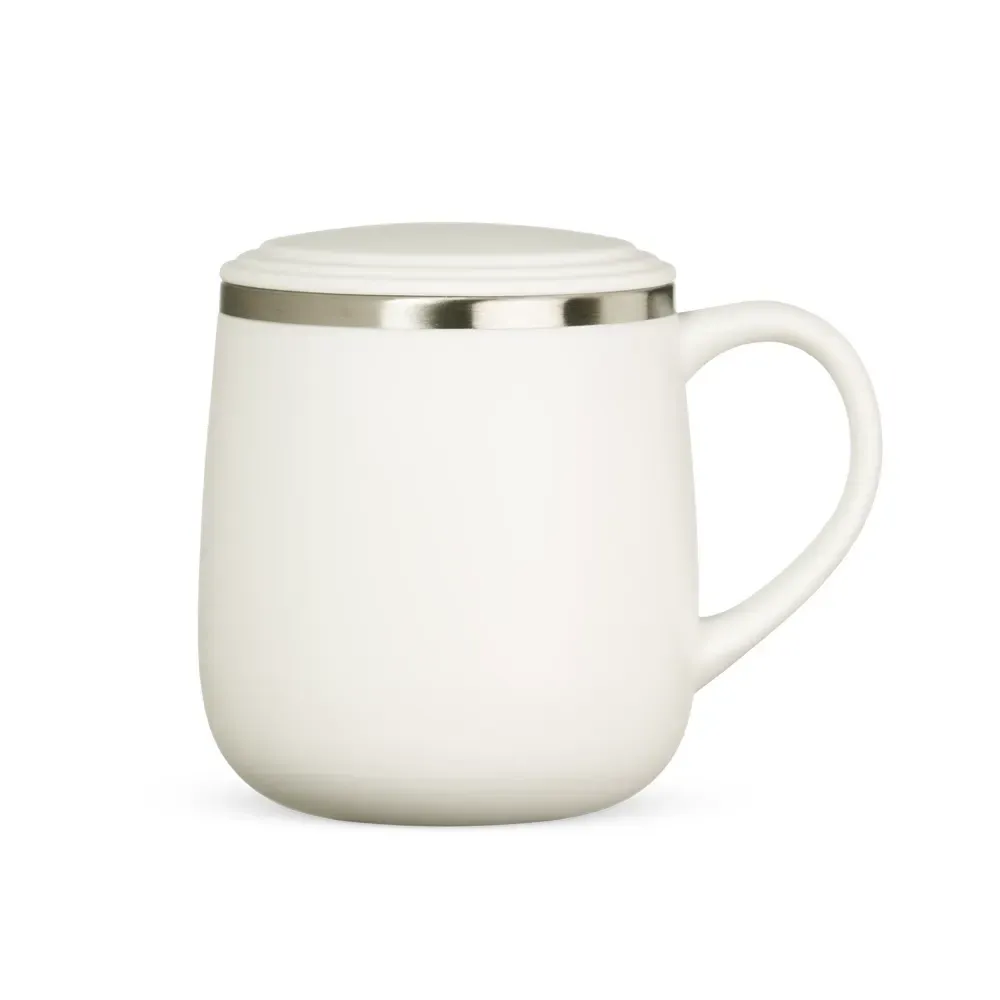 Caneca térmica inox 370ml base EVA branca personalizada