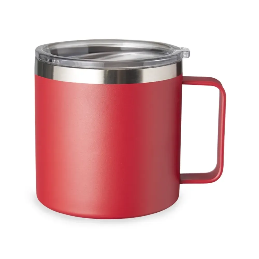 Caneca térmica inox 450ml vermelha personalizada