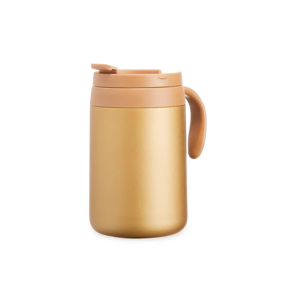 Caneca térmica inox 500ml dourada personalizada