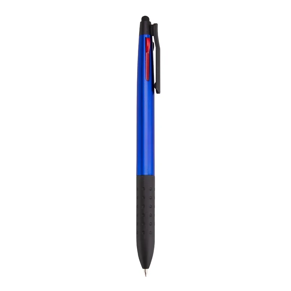 Caneta 3 em 1 touch personalizada azul