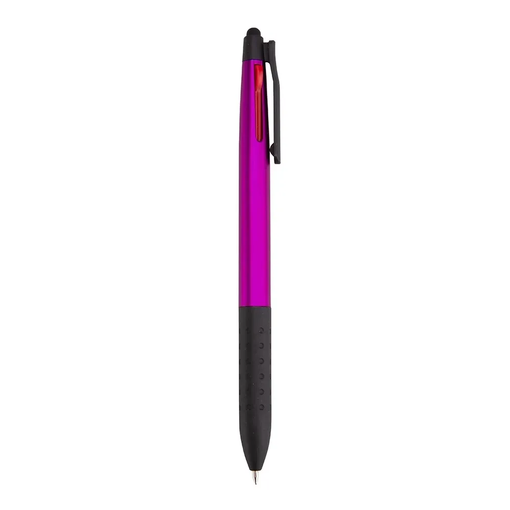 Caneta 3 em 1 touch personalizada rosa