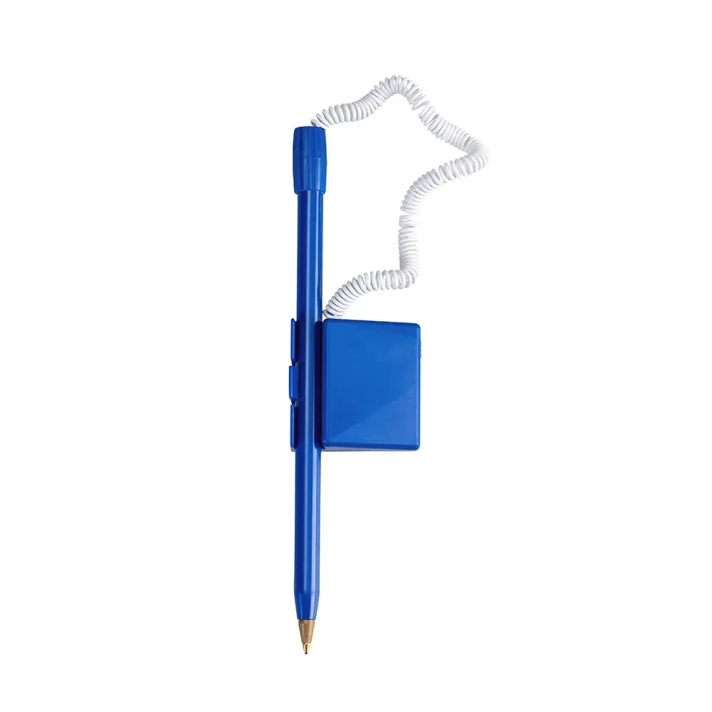 Caneta de balcão plástica personalizada na cor azul