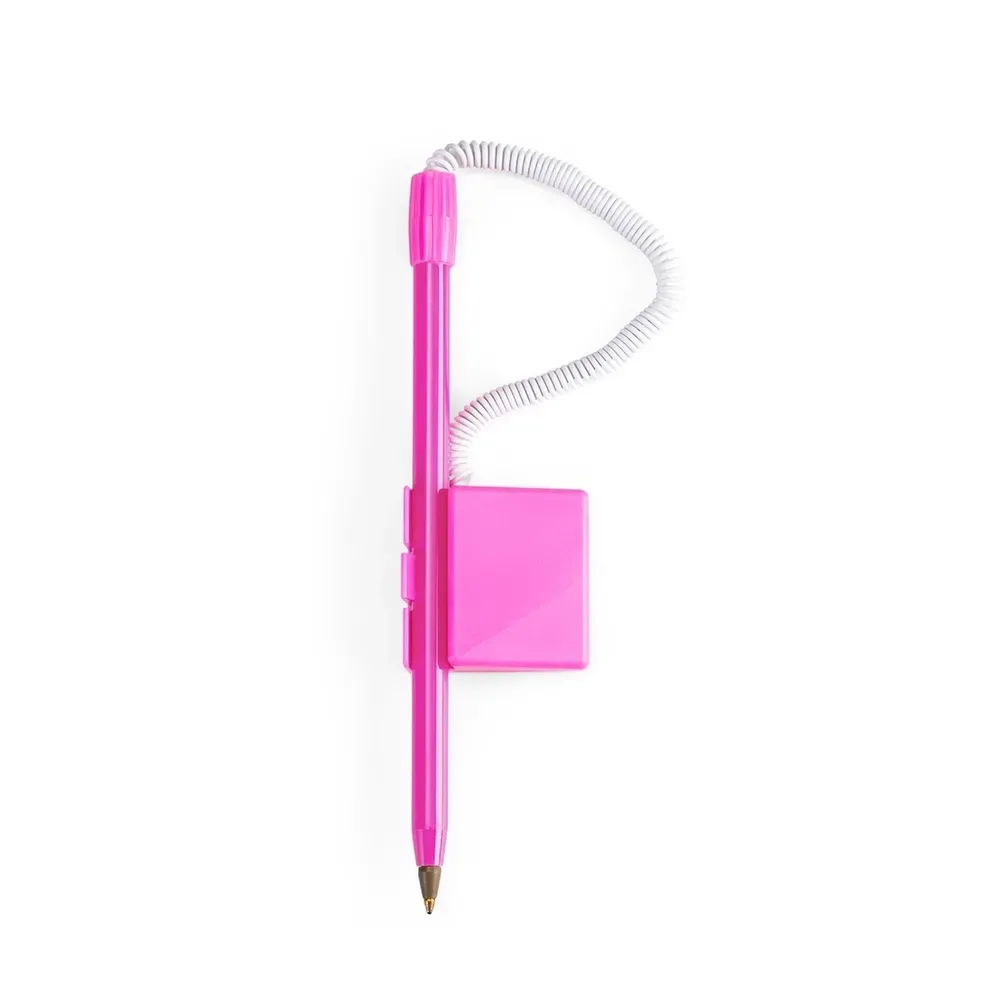Caneta de balcão plástica personalizada na cor rosa