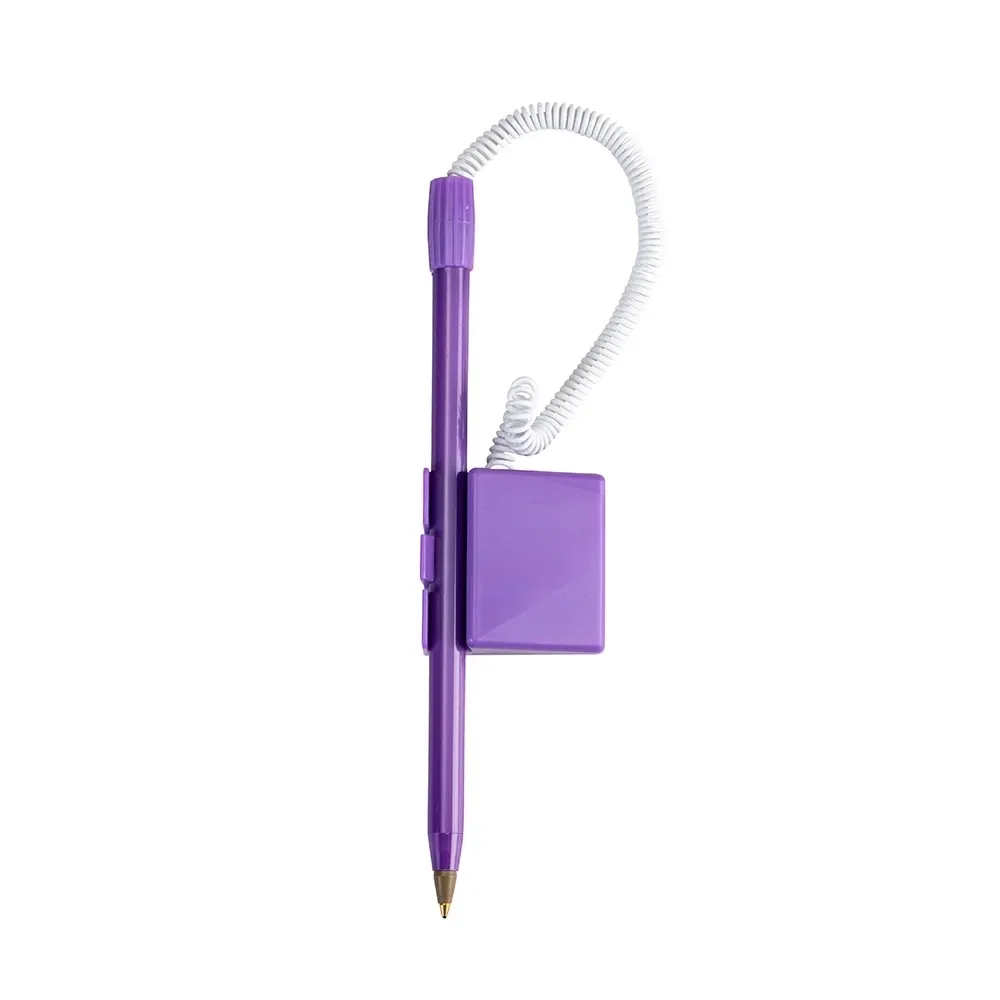 Caneta de balcão plástica personalizada na cor roxa