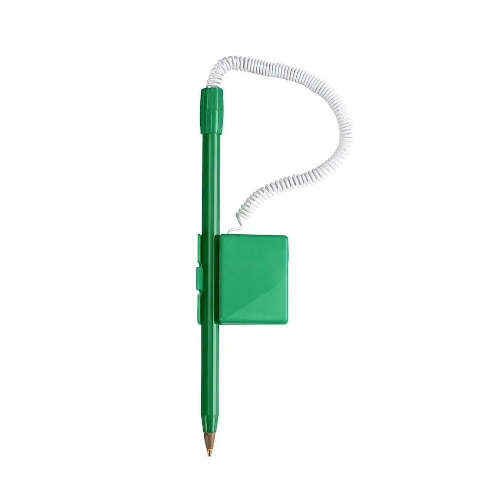 Caneta de balcão plástica personalizada na cor verde