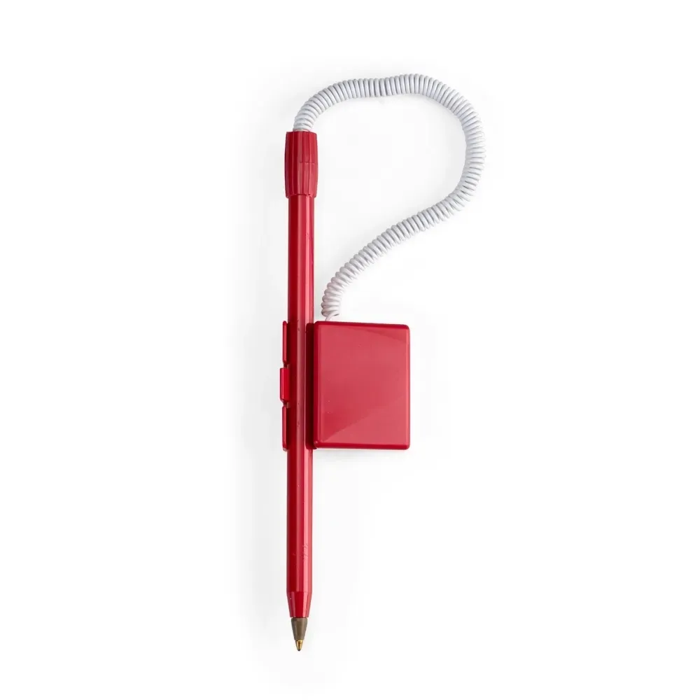 Caneta de balcão plástica personalizada na cor vermelha