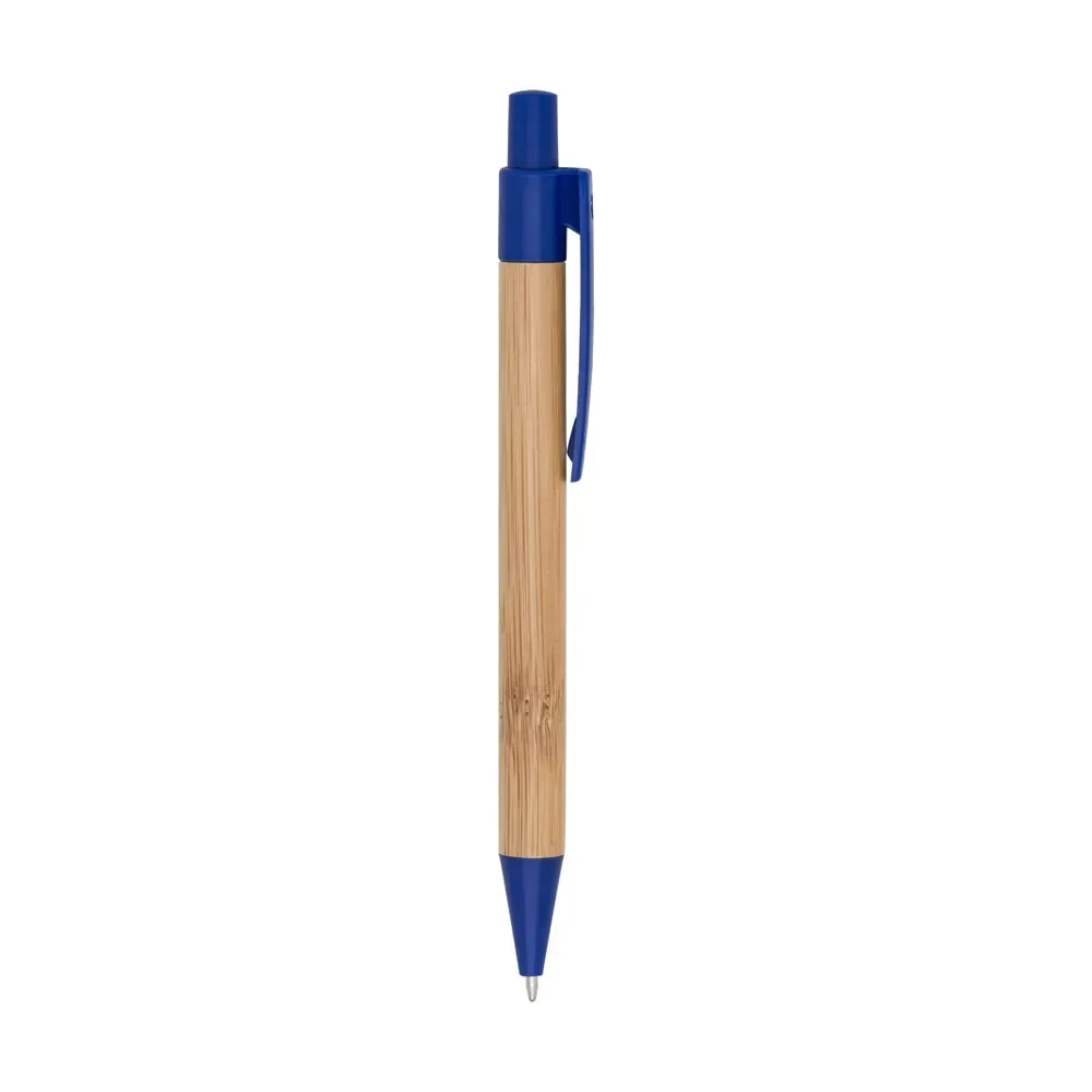 Caneta ecológica de bambu personalizada azul