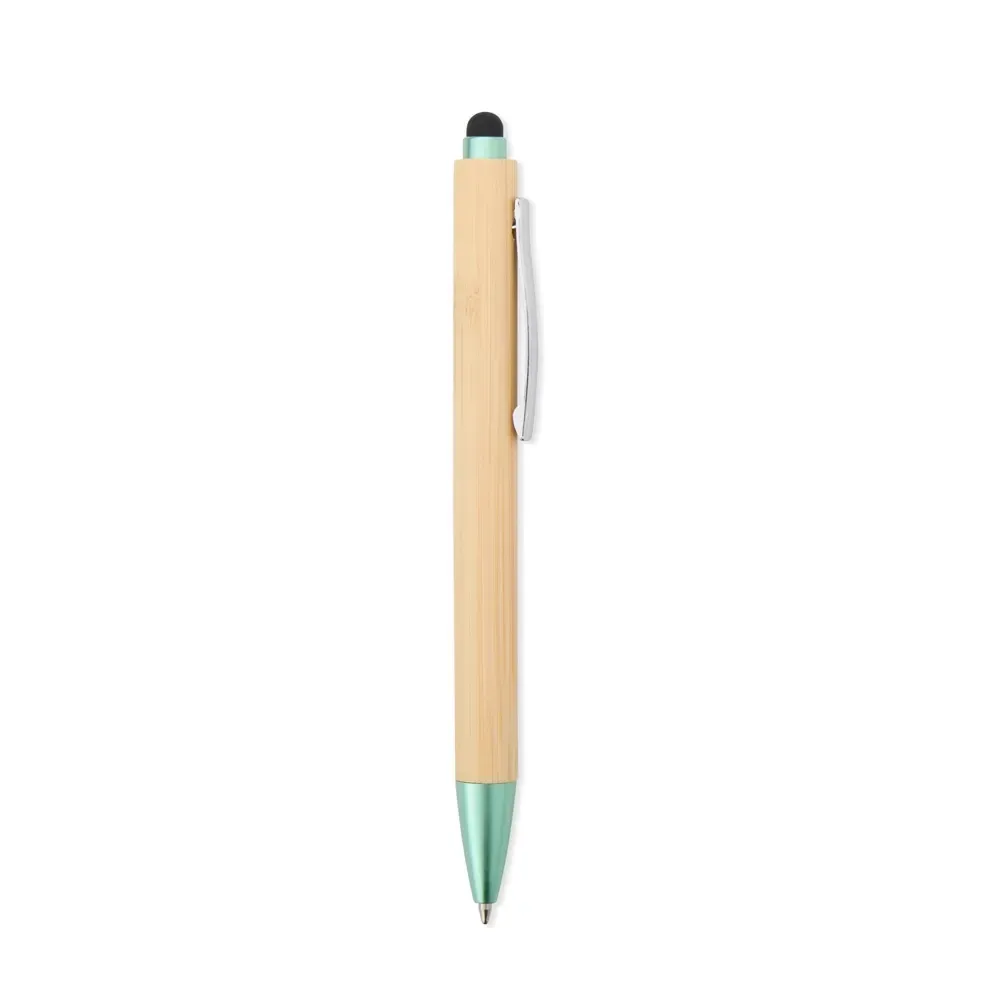 Caneta Ecológica Touch de Bambu personalizada verde