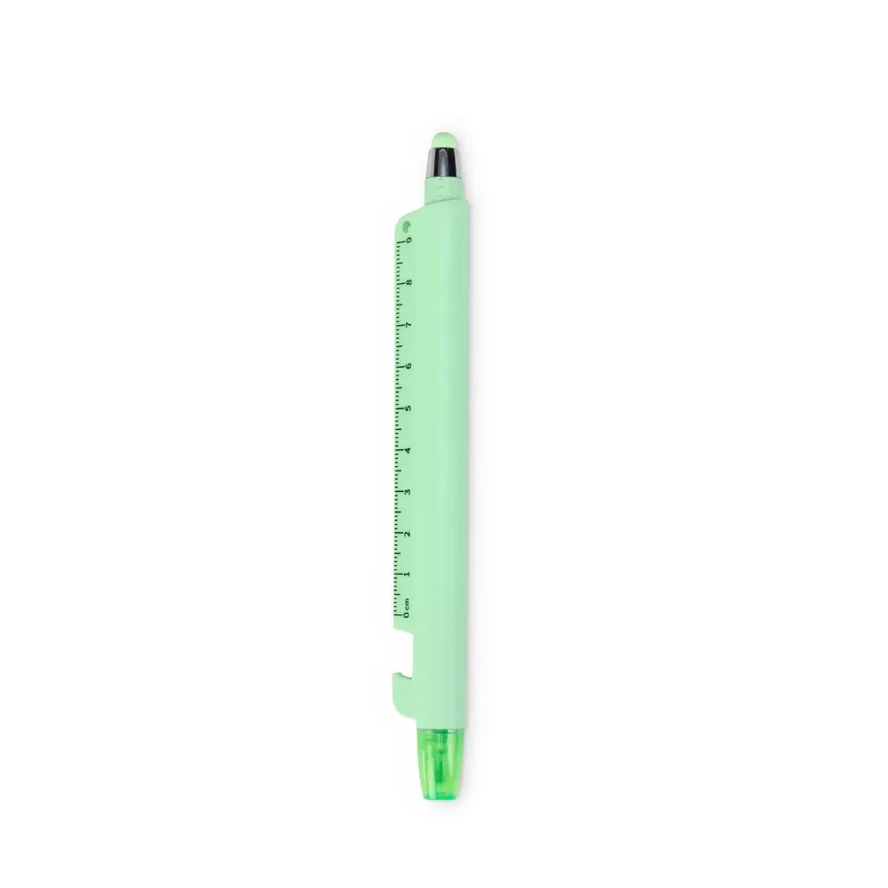 Caneta marca-texto multifunções personalizada verde