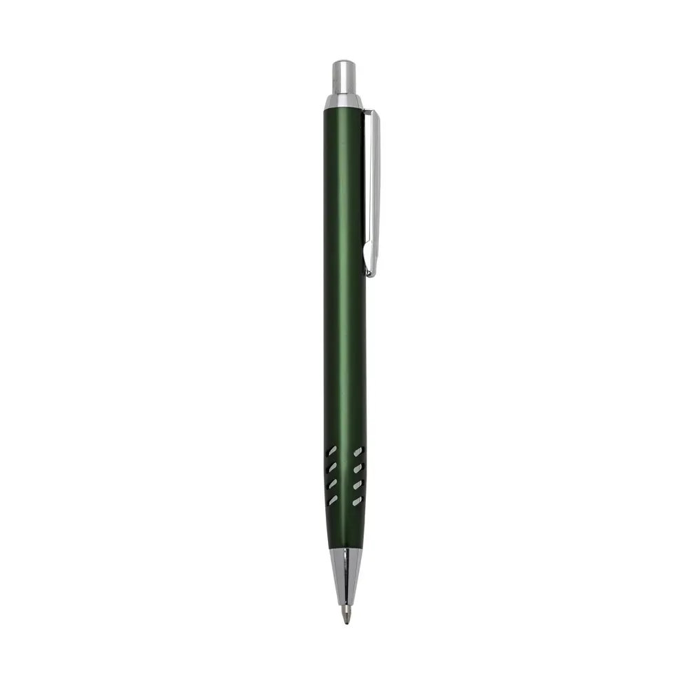 "Caneta metal personalizada verde"