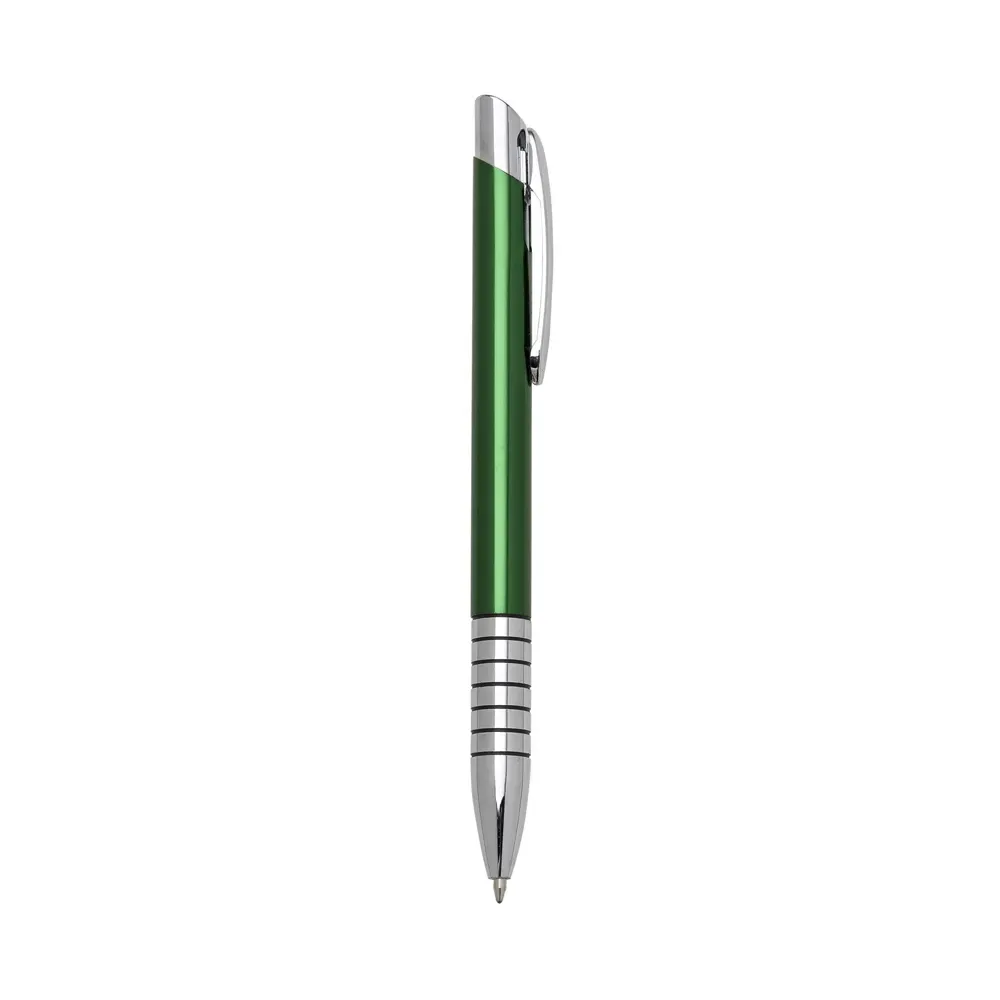 "Caneta metal personalizada verde"