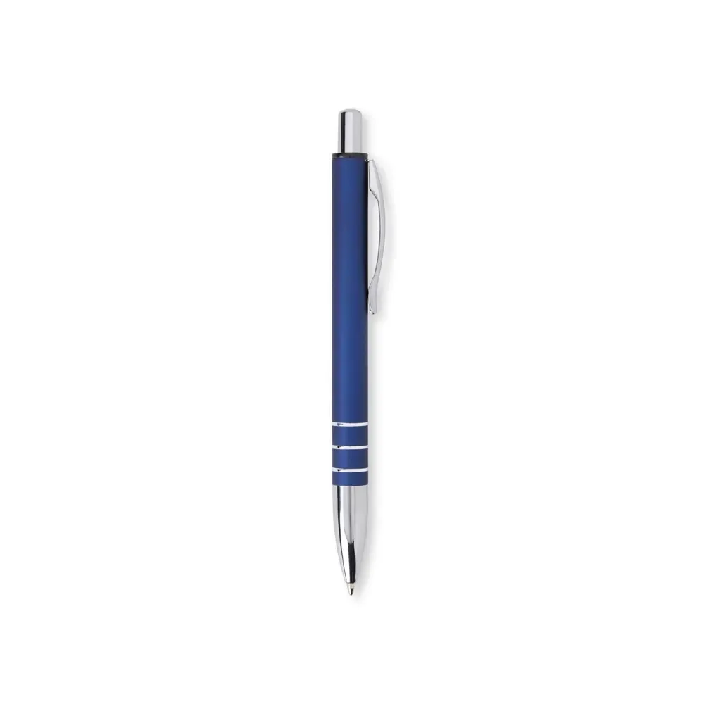 Caneta metal personalizada acabamento fosco azul