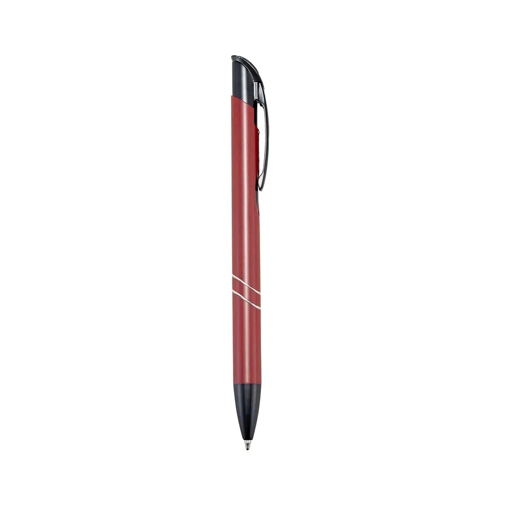 Caneta Metal Acabamento Perolado personalizada vermelho