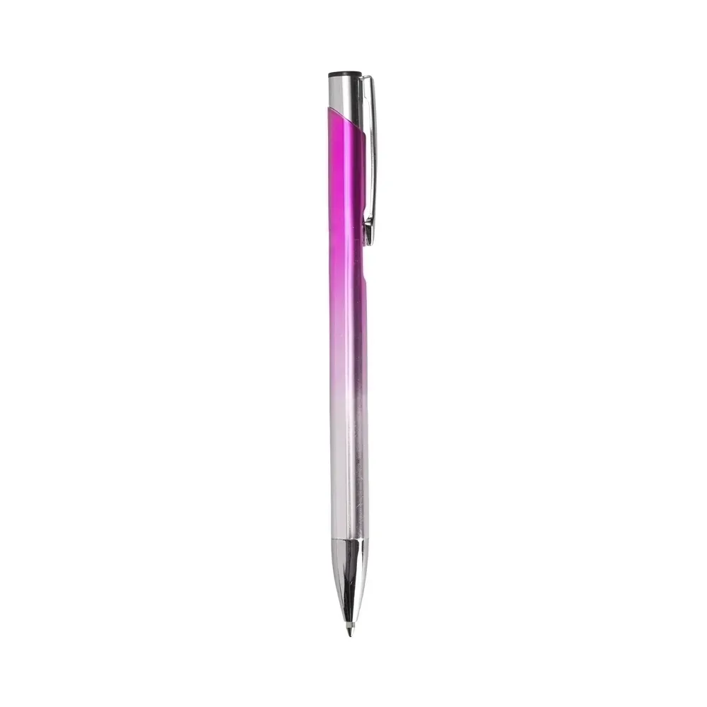 Caneta metal bicolor personalizada rosa