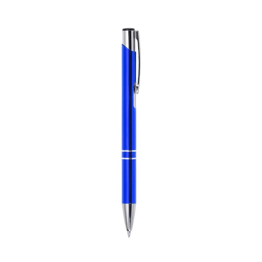 Caneta executiva personalizada metal clique cor azul claro