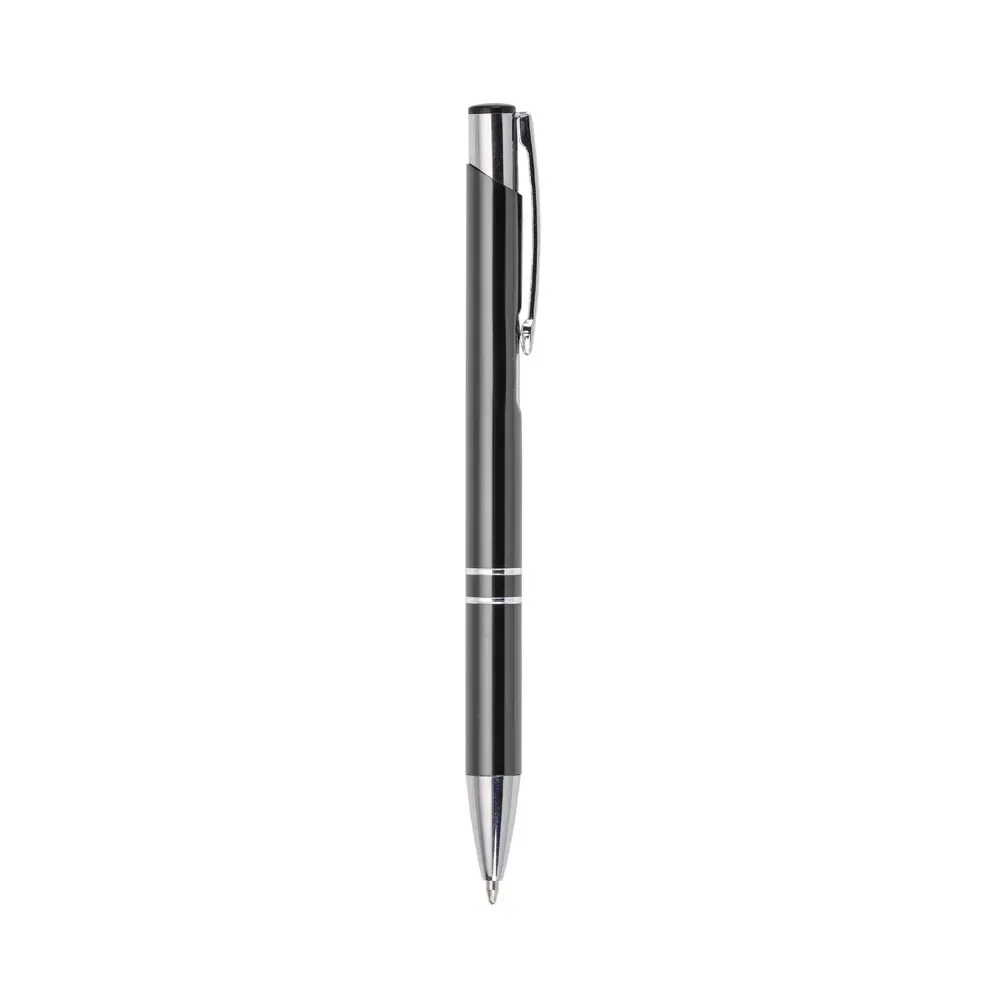Caneta executiva personalizada metal clique cor cinza