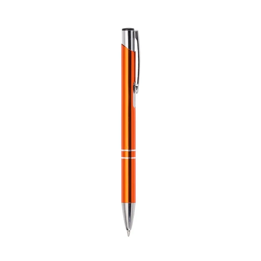 Caneta executiva personalizada metal clique cor laranja