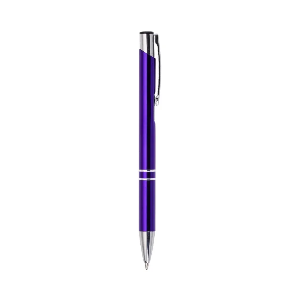 Caneta executiva personalizada metal clique cor roxo