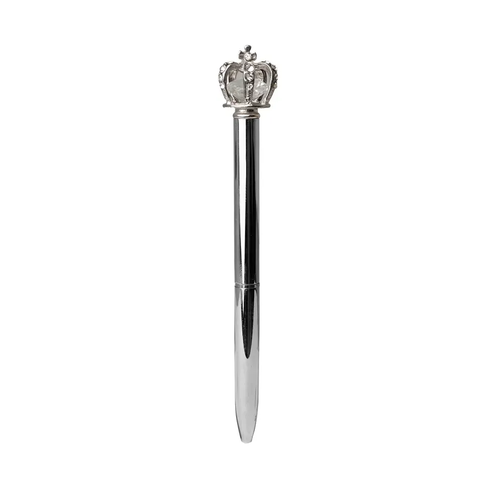 "Caneta metal coroa personalizada cromada"