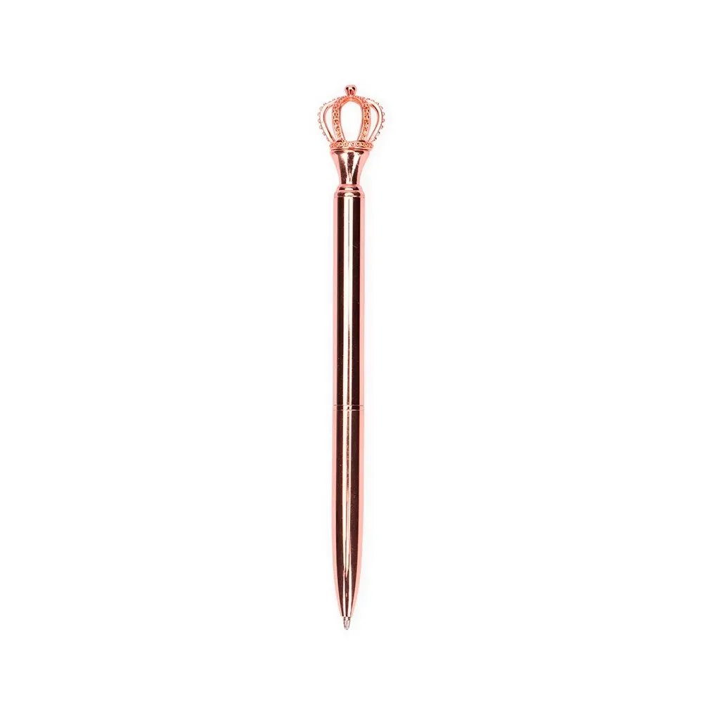 Caneta Metal com Coroa Decorativa personalizada cobre
