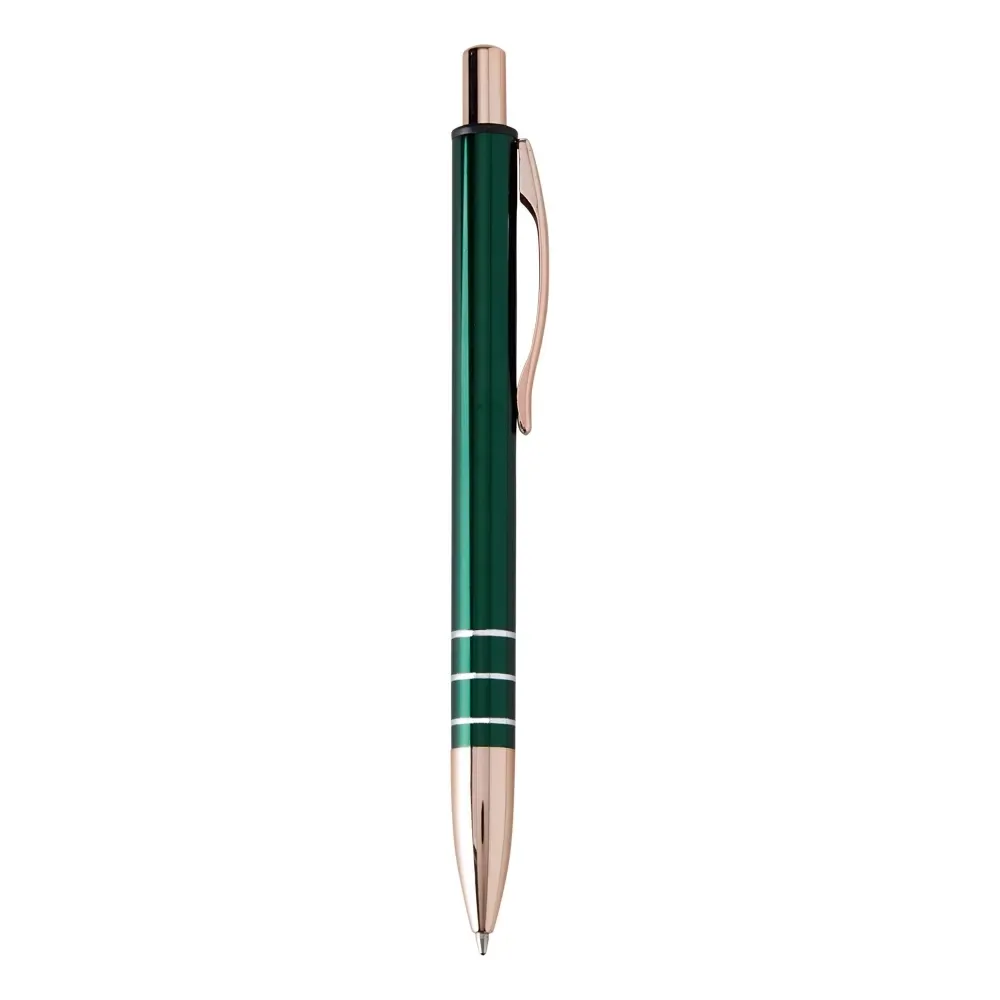 Caneta metal personalizada corpo curto verde