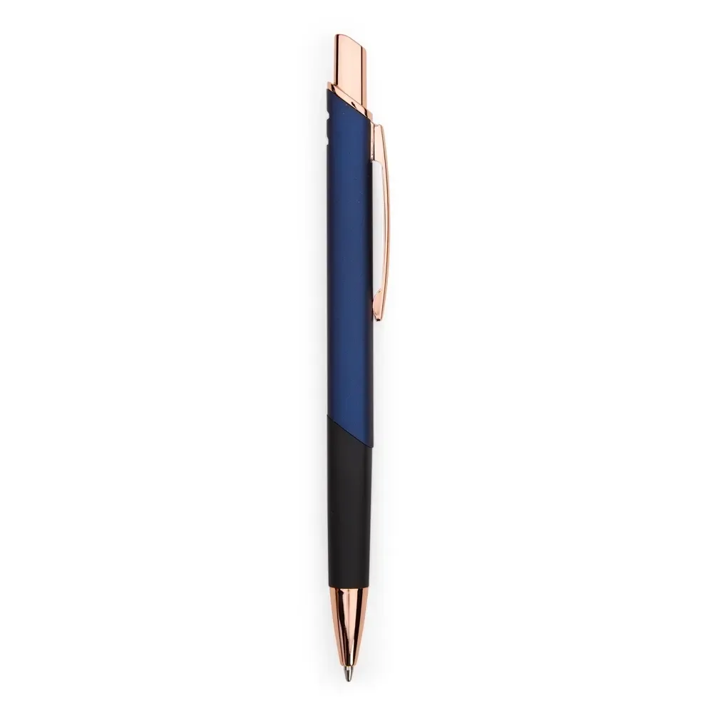 Caneta Metal Corpo Inteiriço personalizada azul escuro