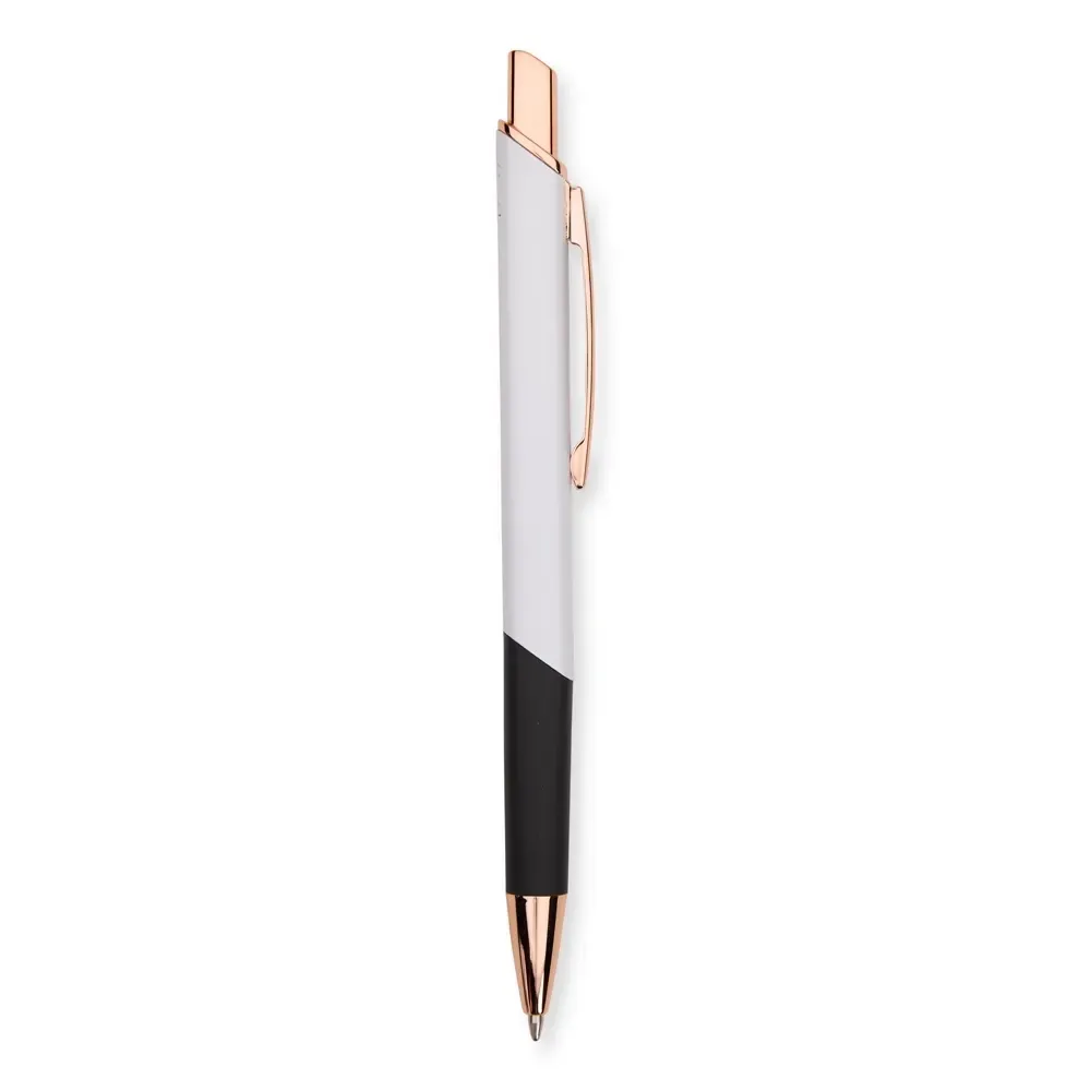 Caneta Metal Corpo Inteiriço personalizada branco