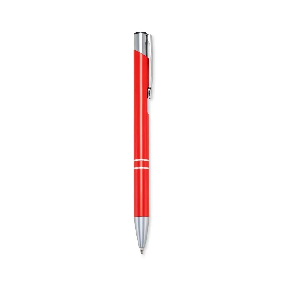 Caneta executiva personalizada metal com detalhe plástico cor vermelho