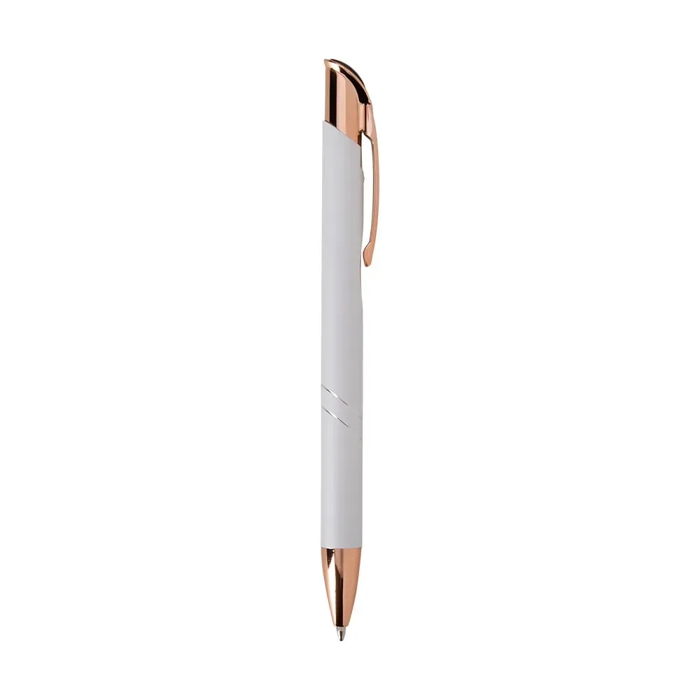 Caneta Metal com Detalhes em Plástico personalizada branco