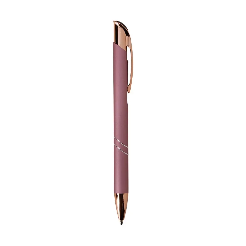Caneta Metal com Detalhes em Plástico personalizada rosa