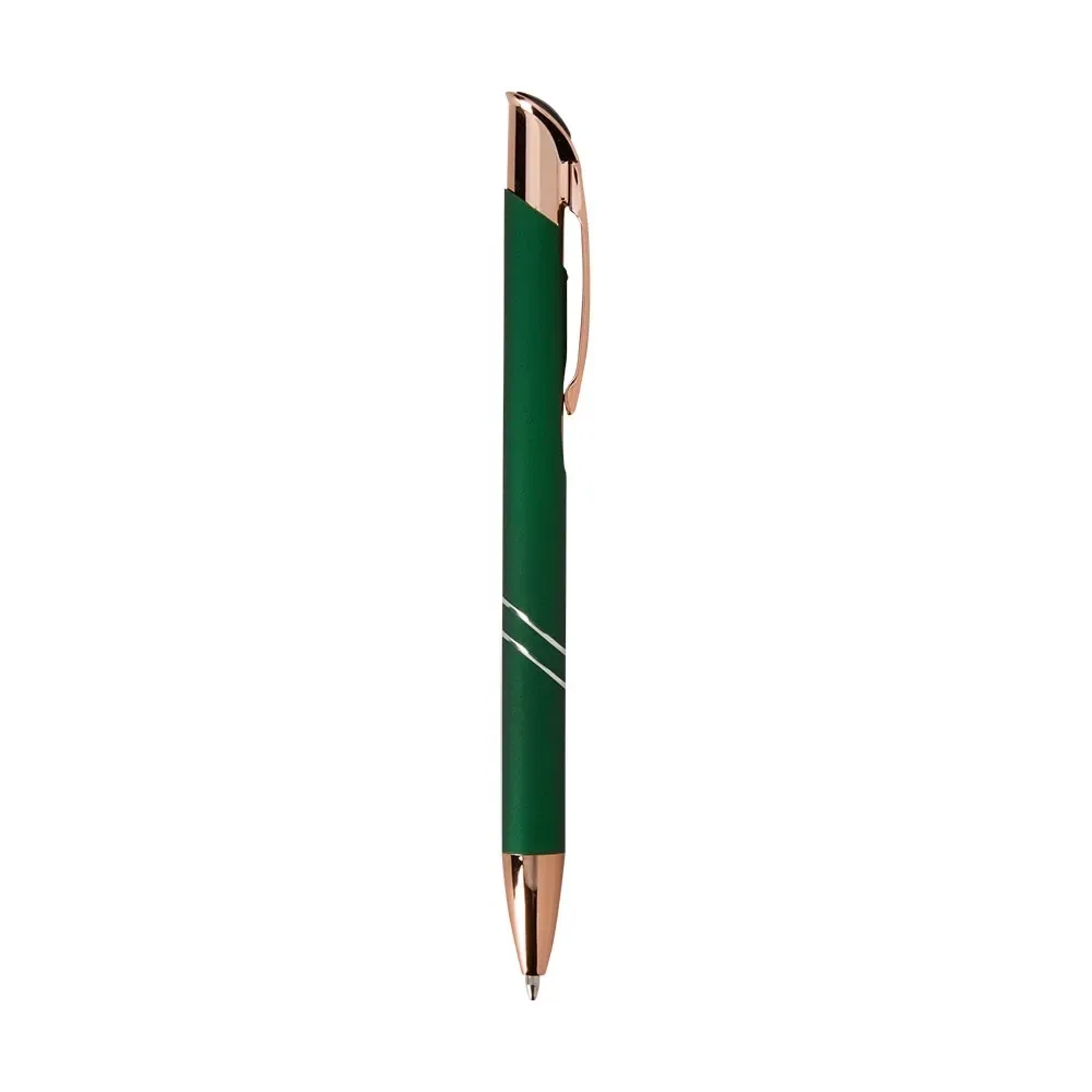 Caneta Metal com Detalhes em Plástico personalizada verde