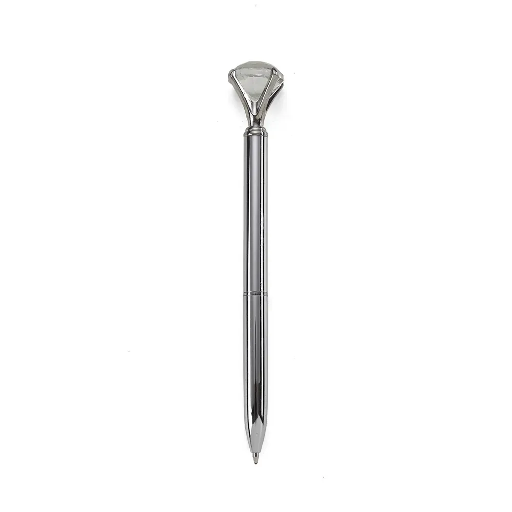 Caneta Metal Diamante personalizada prata