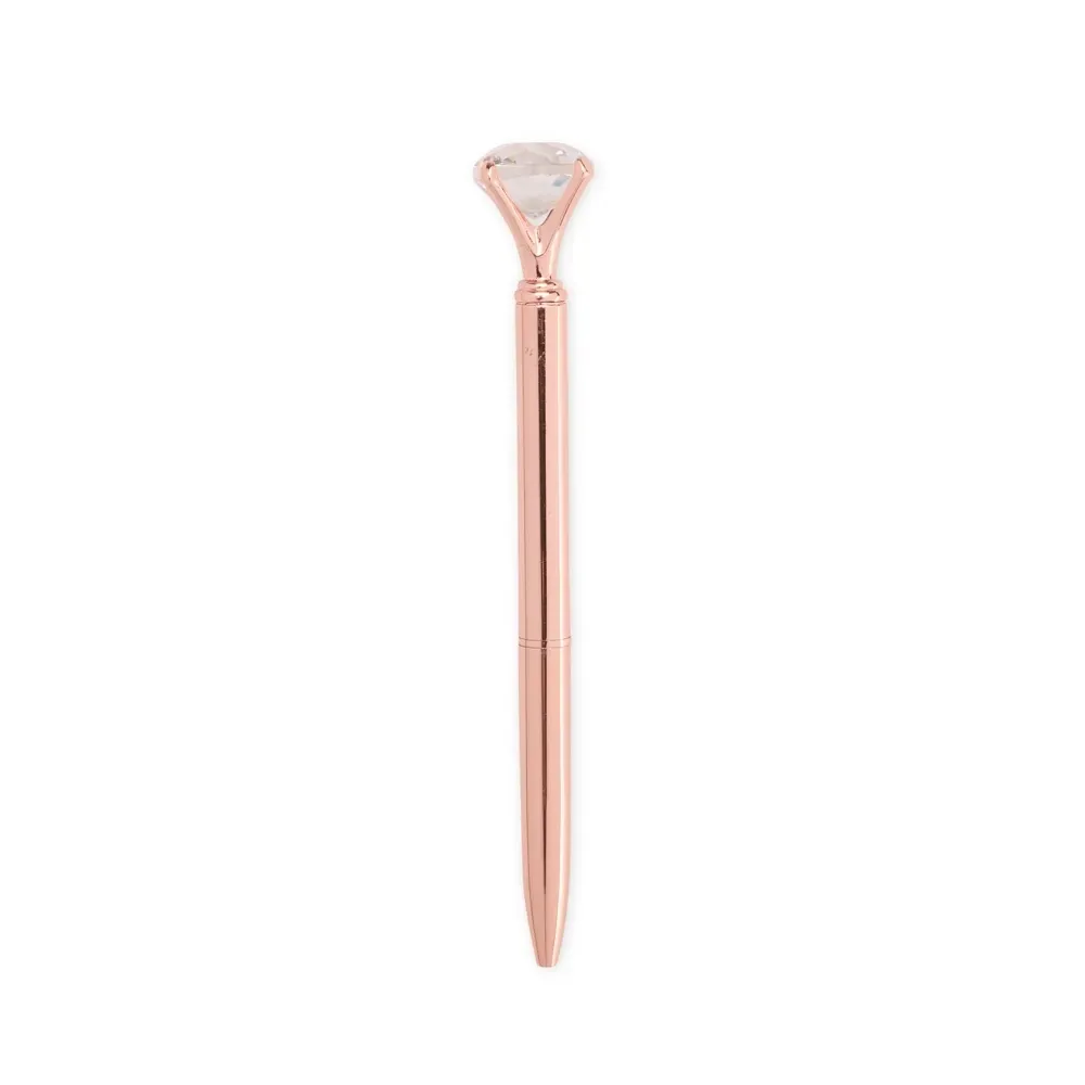 Caneta Metal com Diamante Decorativo personalizada cobre