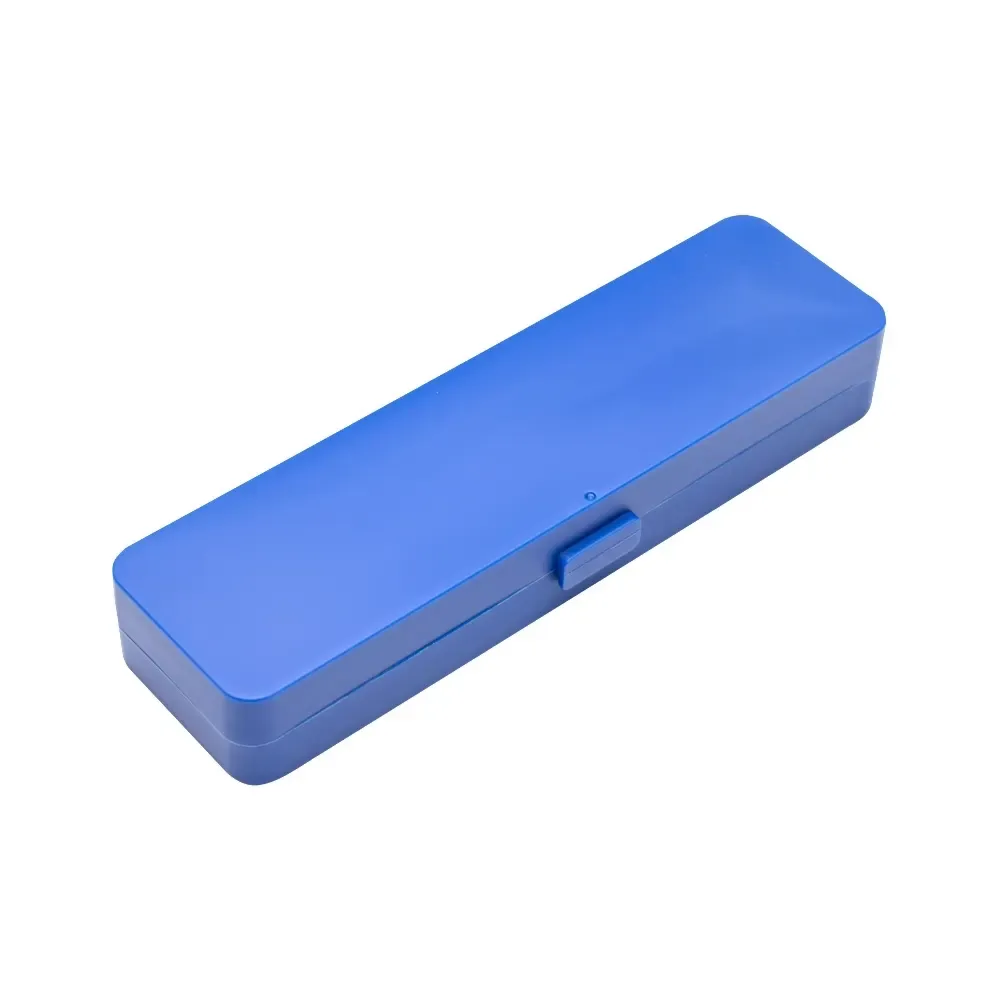 Caneta Metal personalizada com estojo plástico azul
